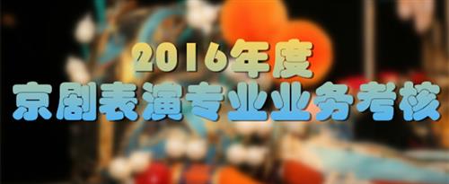 大吊日美女骚穴国家京剧院2016年度京剧表演专业业务考...